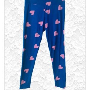 Blue and purple Lularoe heart leggings